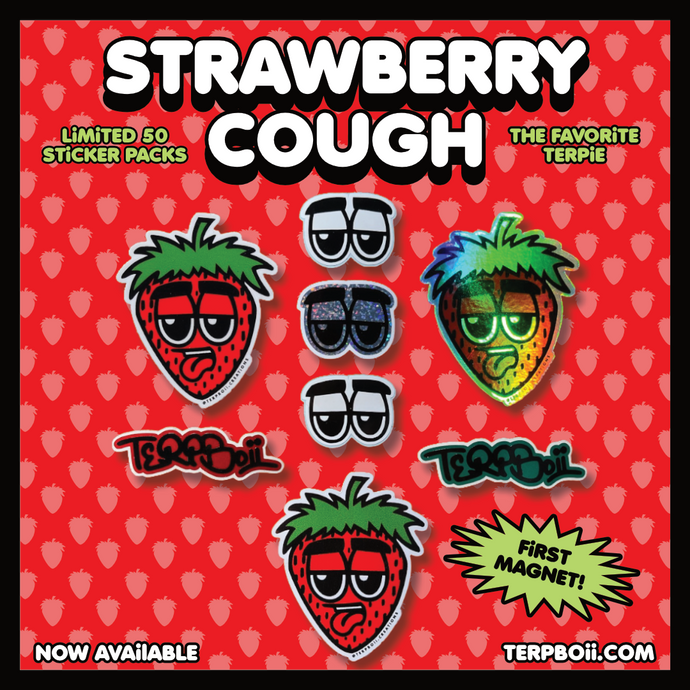 Strawberry Cough Sticker Pack