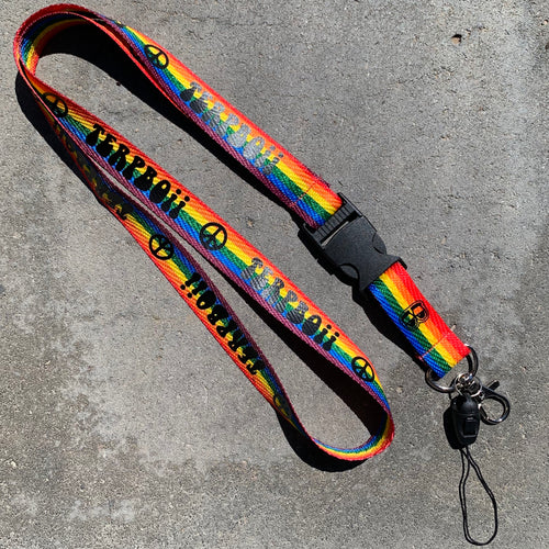 Rainbow Peace Lanyard